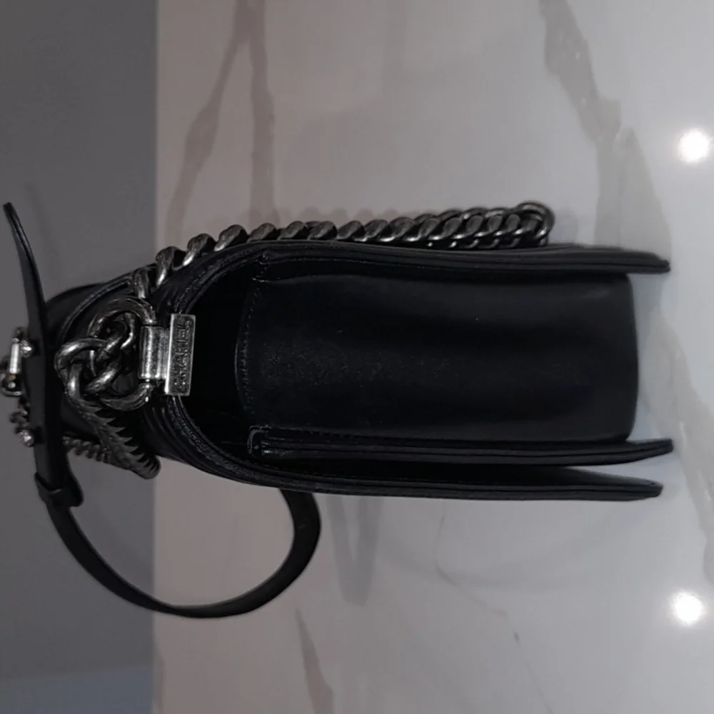 Authentic Chanel Boy Bag Crossbody in Black